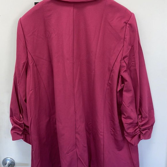 Lane Bryant Magenta Blazer Single Button Size Women’s 24 New with Tags - Picture 3 of 4